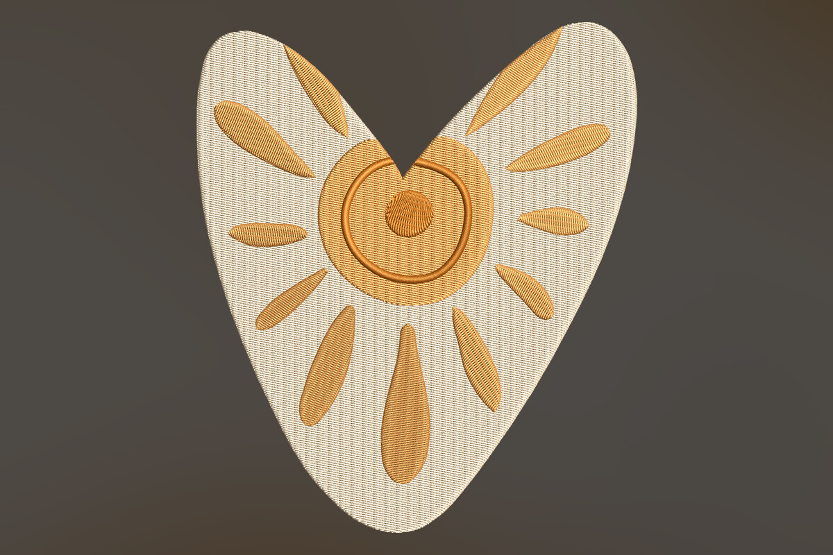 Boho Heart Embroidery Design