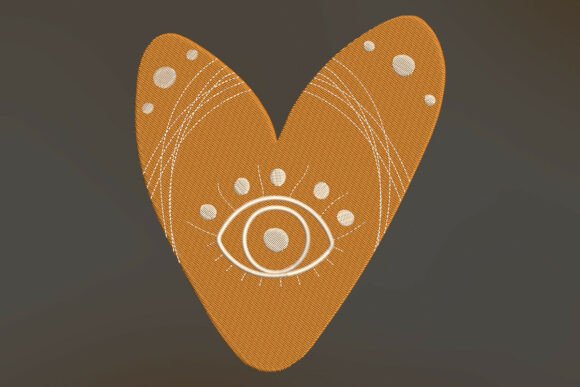 Boho Heart Embroidery Design