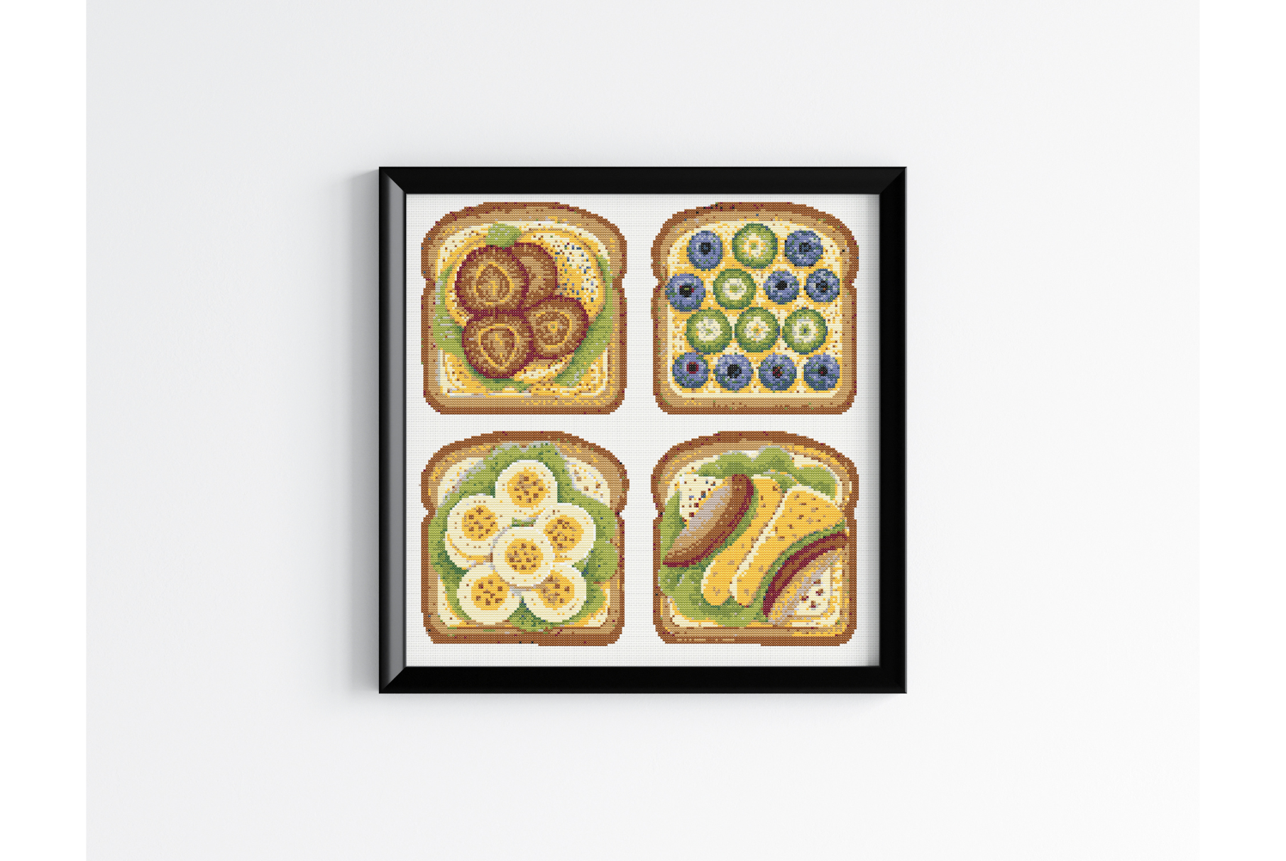 Breakfast Sandwich Cross Stitch Design