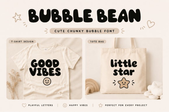 Bubble Bean Font - Preview 1