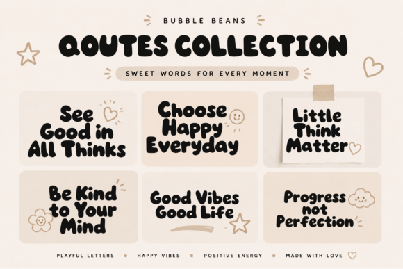 Bubble Bean Font - Preview 4
