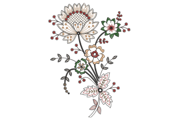 Creative Flower Embroidery Design Single Flowers & Plants Embroidery Design By Stitched Dreams