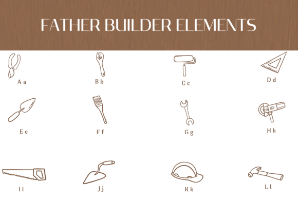Father Builder Elements Font - Preview 1