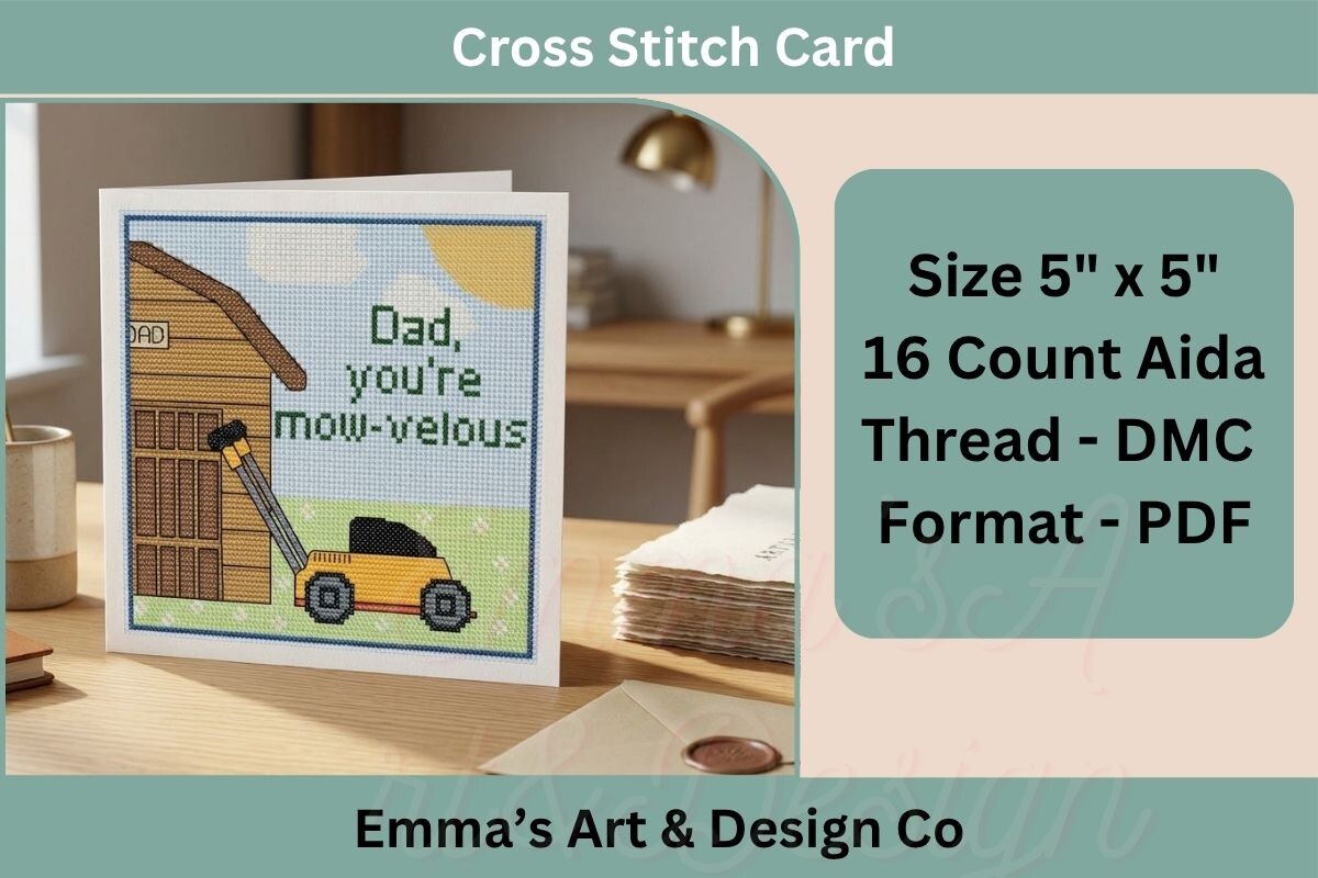 Father’s Day Cross Stitch Card