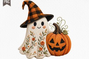 Faux Embroidery Ghost Halloween PNG Graphic by SR Design · Creative Fabrica