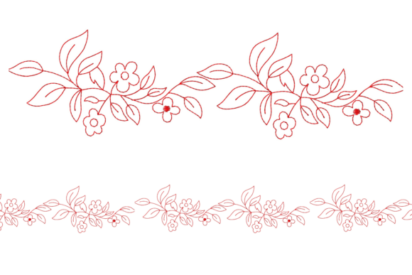 Floral Border Embroidery Design