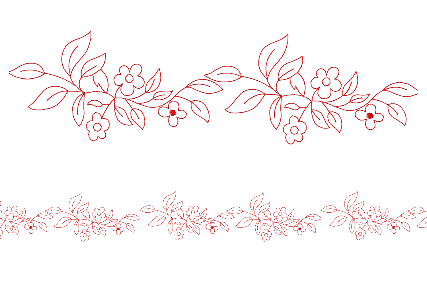 Floral Border Embroidery Design