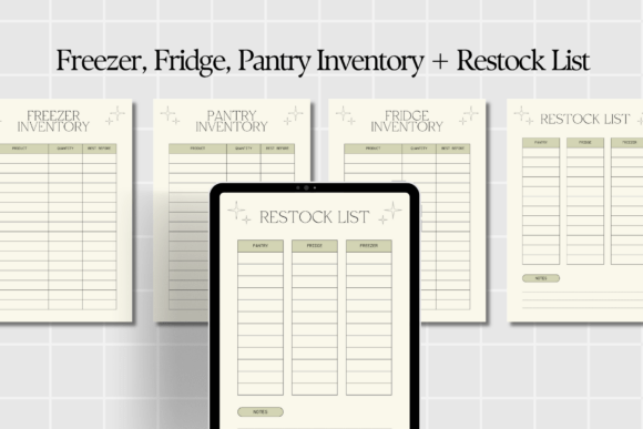 Freezer, Fridge & Pantry Inventory Print