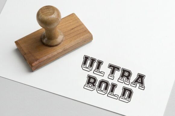 Golden School Font PNG with transparent background - Preview 2