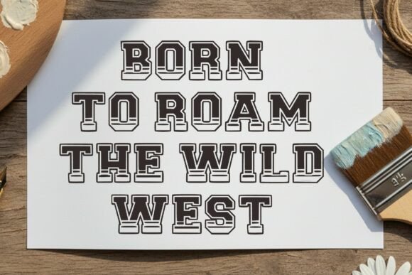 Golden School Font PNG with transparent background - Preview 3