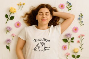 Goodbye Cat Funny Design · Creative Fabrica