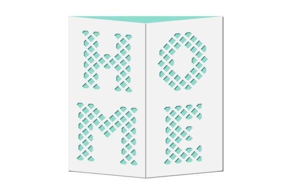 Home Word Cutout Gate Fold Square Card
