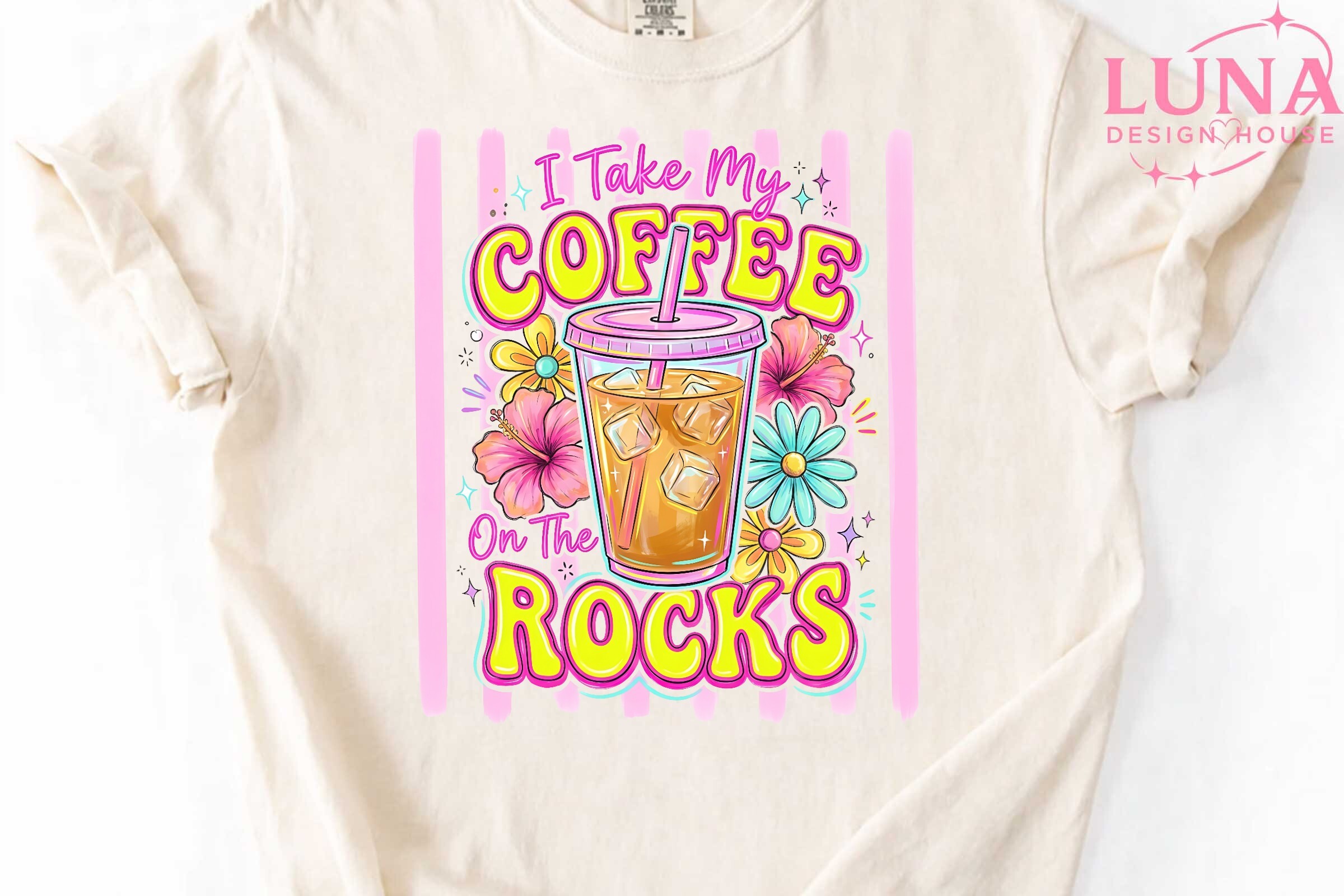 Iced Coffee on the Rocks PNG Sublimation Graphic by LunaDesignHouse ...