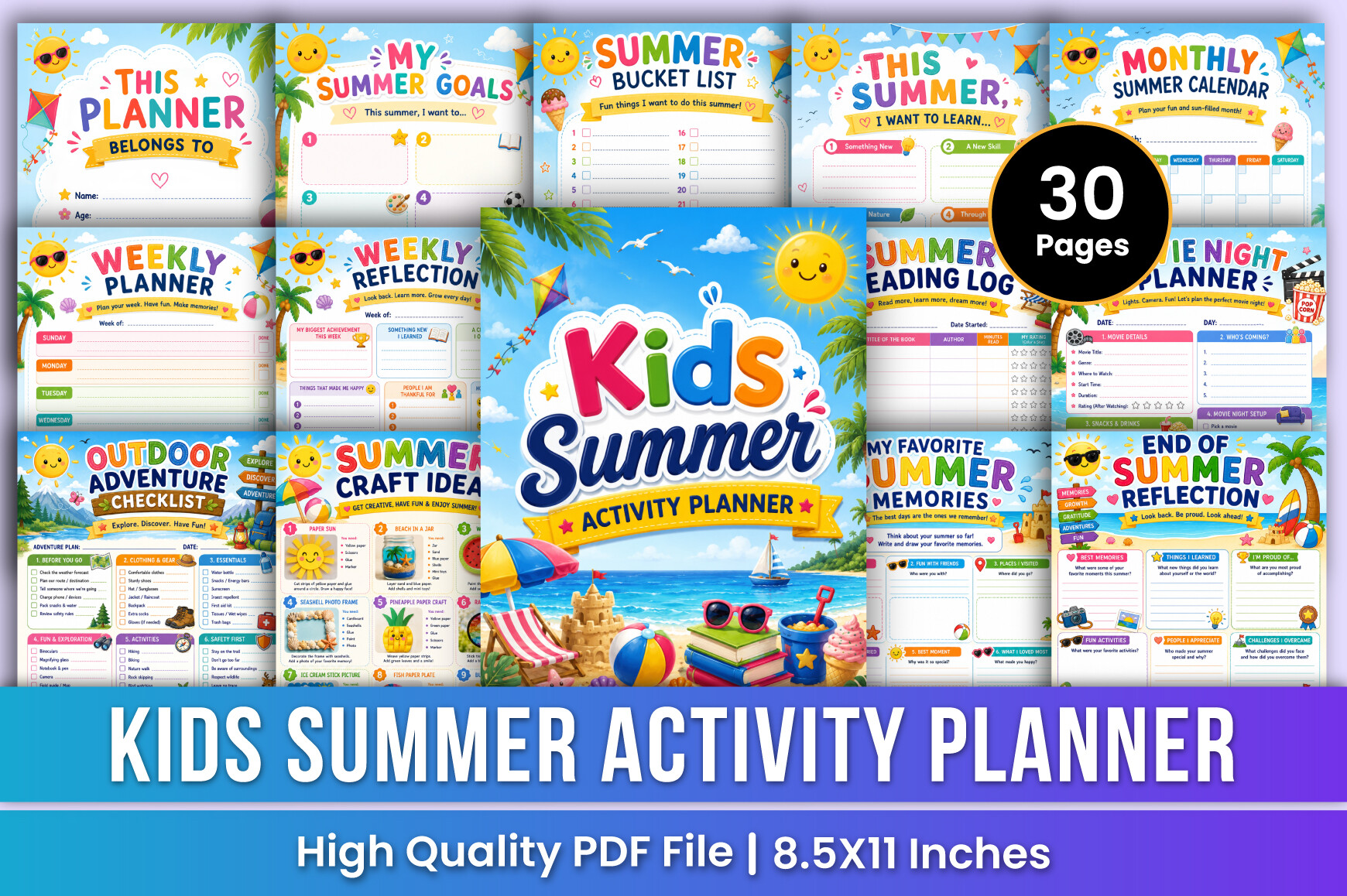 Kids Summer Planner | Fun & Activities