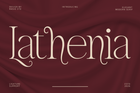 Lathenia Serif Font By product.rasiostudio