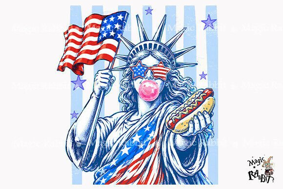 Liberty Hotdog America PNG Gráfico Artesanato Por Magic Rabbit