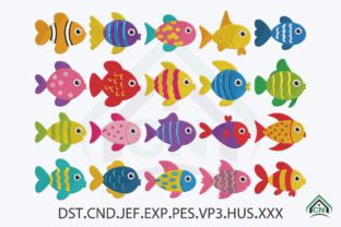 Little Fish Machine Embroidery Design