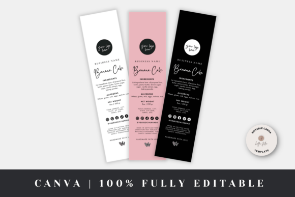 Mini Cake Tin Label Template Graphic Print Templates By Haffa Studio