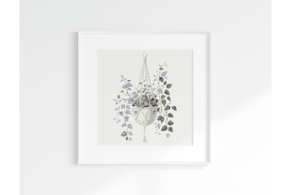 Modern House Plants Cross Stitch Pattern