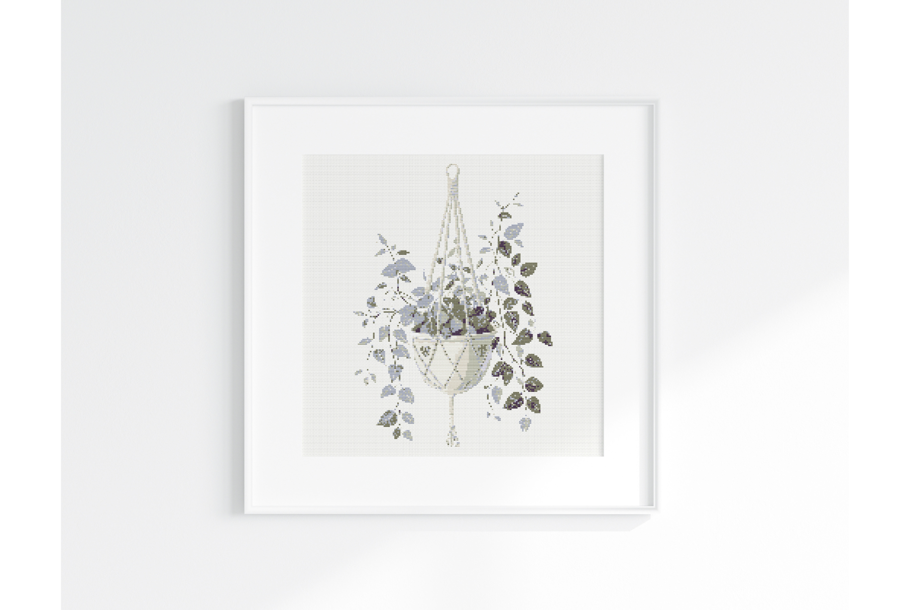Modern House Plants Cross Stitch Pattern