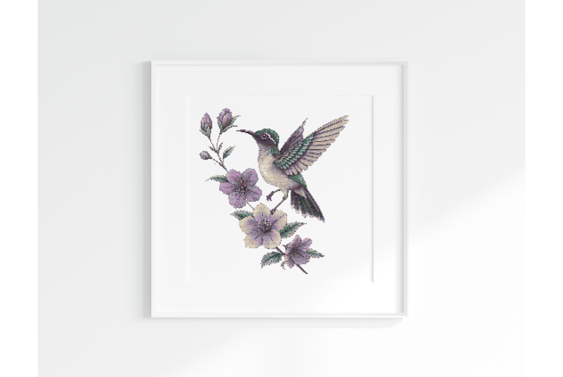 Modern Hummingbird Embroidery Design