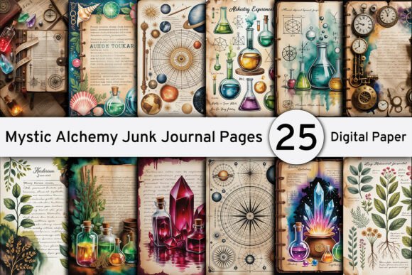 Mystic Alchemy Junk Journal Pages
