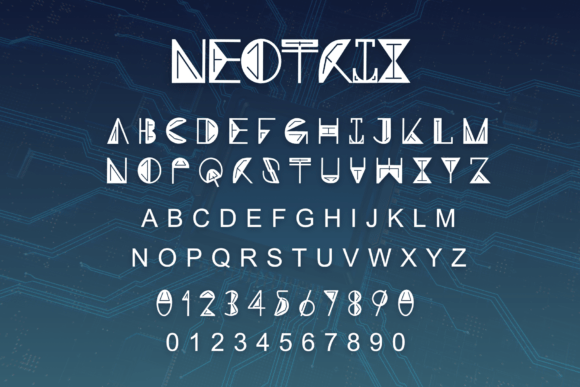 Neotrix Font PNG with transparent background - Preview 4