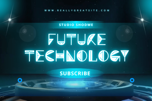 Neotrix Font PNG with transparent background - Preview 6