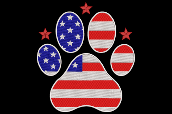 Patriotic Paw Print
