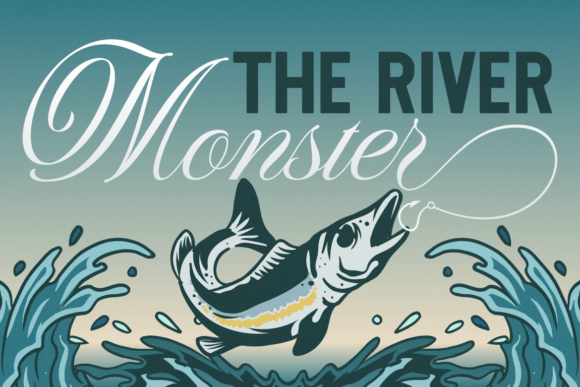 Phatin Angler Font PNG with transparent background - Preview 2