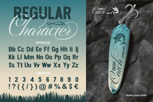 Phatin Angler Font PNG with transparent background - Preview 4