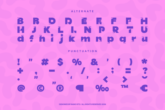 Punko Font PNG with transparent background - Preview 2
