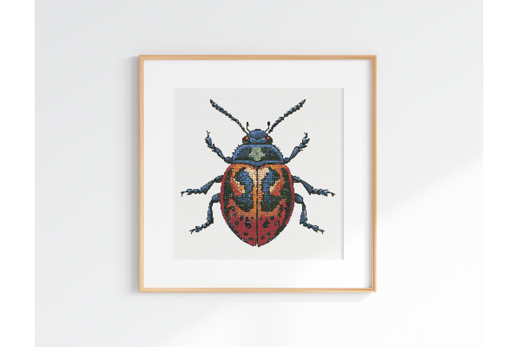 Red Ladybug Cross Stitch Pattern