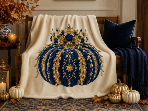 Royal Crochet Pumpkin Decor