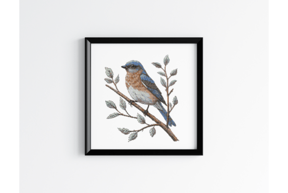 Spring Bluebird Cross Stitch Chart