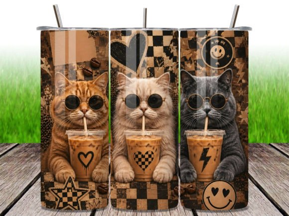 Western Iced Coffee Cats 20oz Tumbler