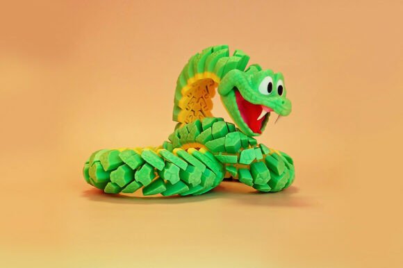 Articulated Snake Flexible 3D Print Toy Model - Image 2