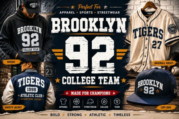 Athletic Varsity Font - Preview 2
