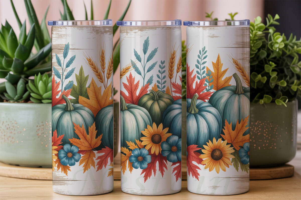 Autumn Harvest Teal Pumpkin 20oz Tumbler
