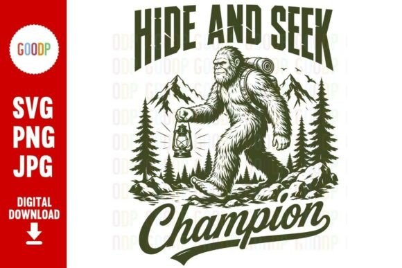 Bigfoot Hide and Seek Champion SVG
