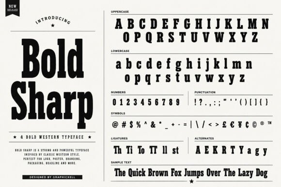 Bold Sharp Font - Preview 5