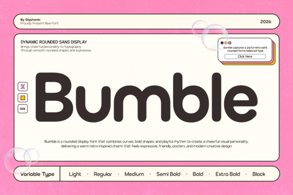 Bumble Sans Serif Font By Glyphonic