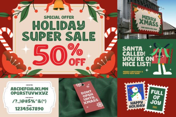 Christmas Bundle Font - Preview 6