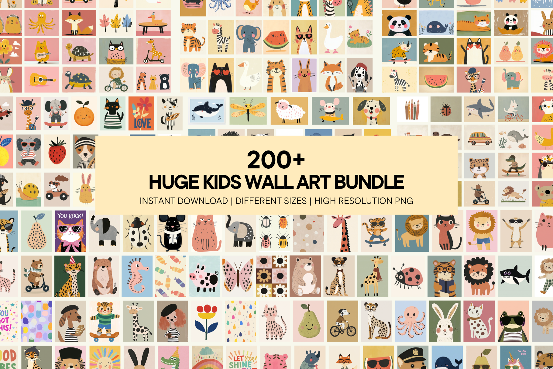 Colorful Kids Wall Art Nursery Printable Graphic by Anny Sketches ...