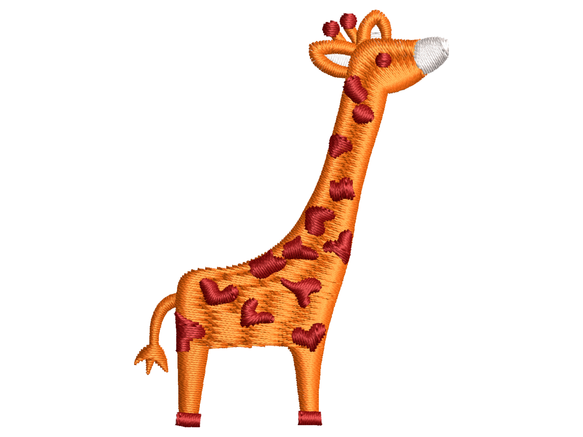 Cute Safari Giraffe Embroidery