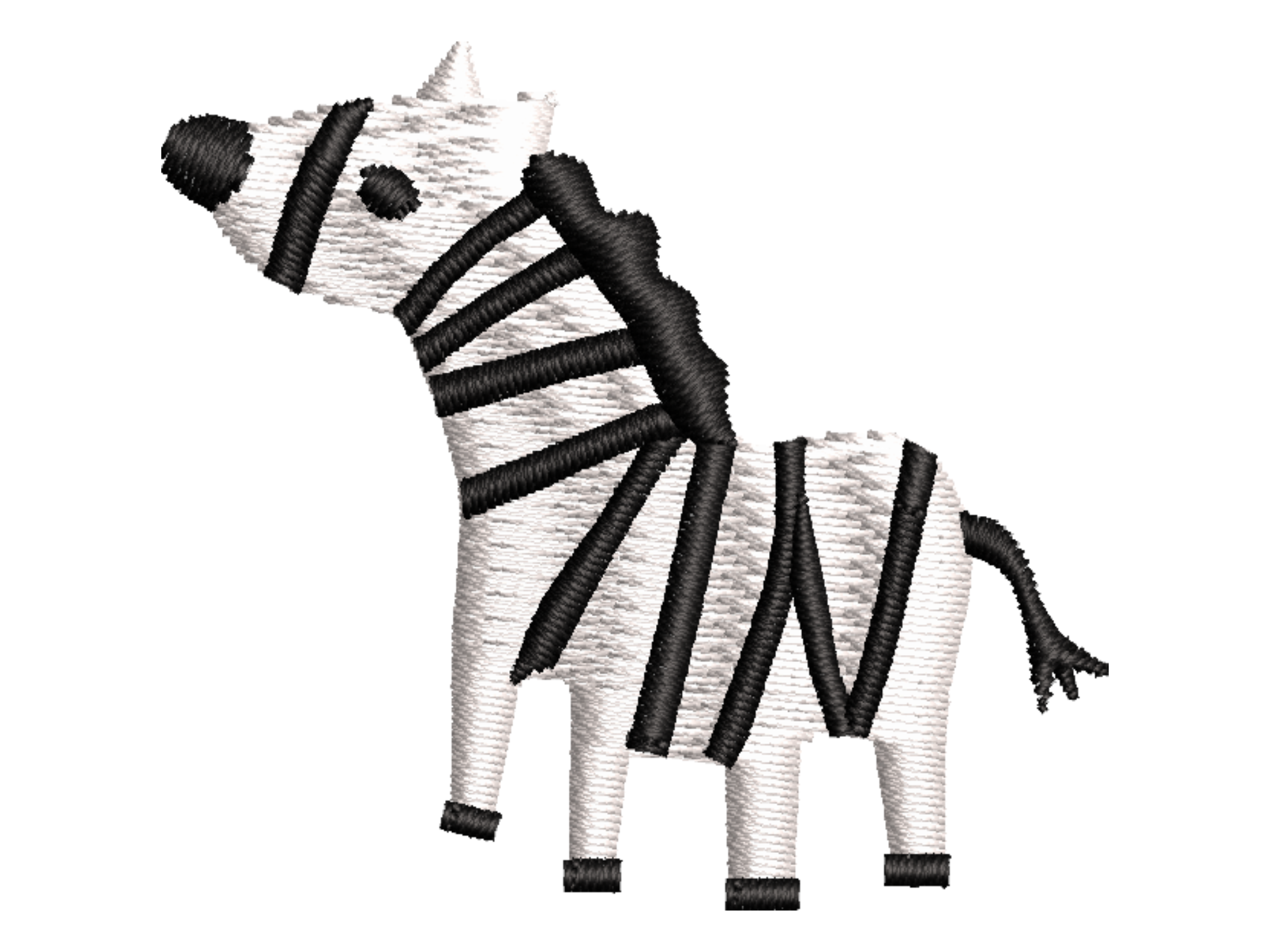 Cute Safari Zebra Embroidery