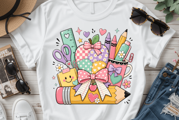 Cute Teacher Supplies PNG Graphic by Pencil Studio · Creative Fabrica