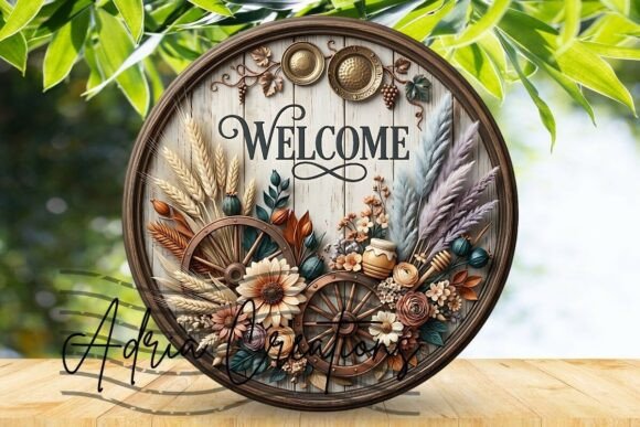 Fall Door Sign, Harvest Wind Spinner Png