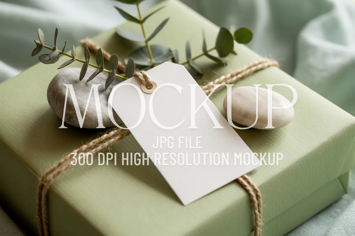 Favor Tag Minimalist Holiday Label Mocku