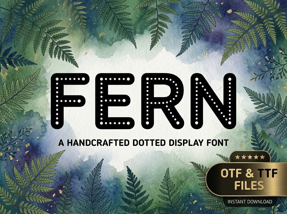 Fern Lettering R Fern Font by LINEART3 · Creative Fabrica